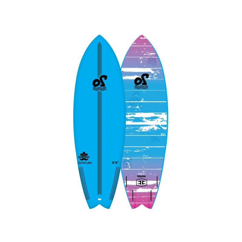 Planche de surf 5'8'' Soft Top Surfboard Performance Series Sanchez Bleu