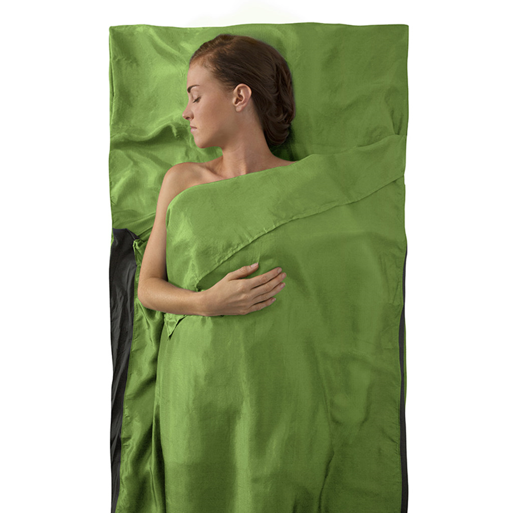 Drap de sac Soie Stretch Traveller Pillow Insert - Vert