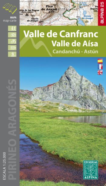 Carte de randonnée valle De Canfranc - Valle De Aisa - 1/25 000