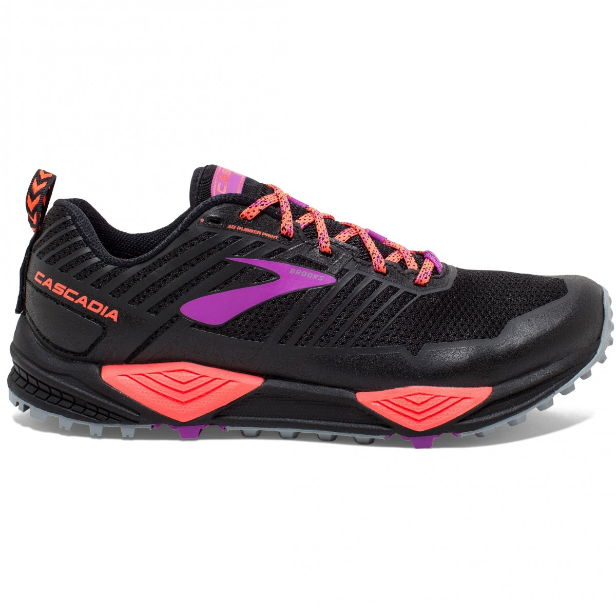 Chaussures Trail Femme Cascadia 13 - Black/Coral/Purple
