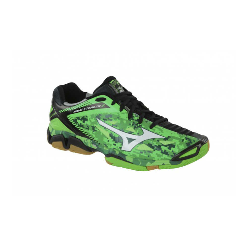 Chaussure de handball Wave Stealth 3 - Vert/Noir/Vert