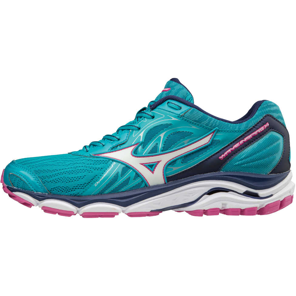 Chaussure de running wave inspire 14 fushia/bleu/blanc femme