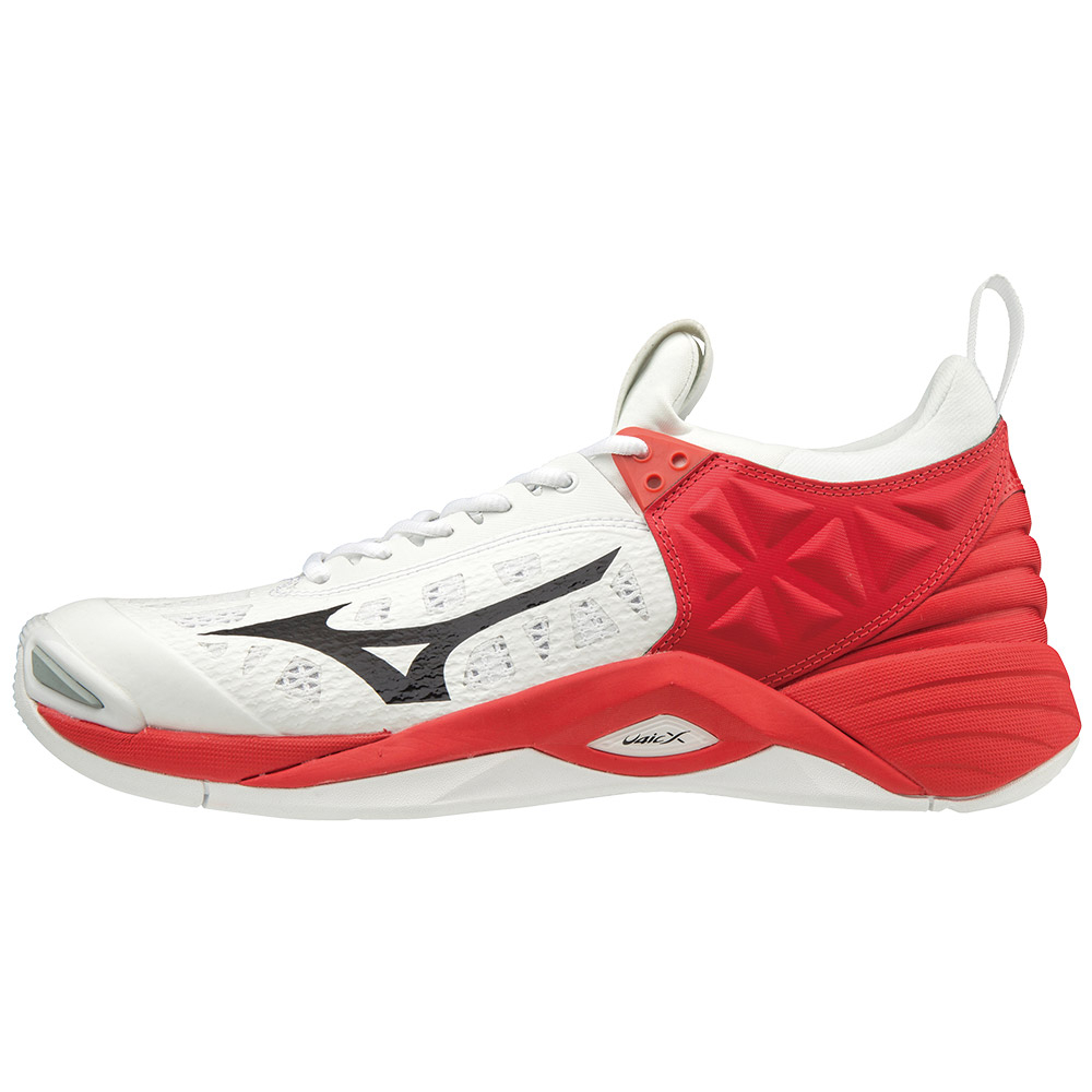 Chaussure de Volley Wave Momentum - White Black High Risk Red